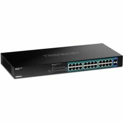 Nouveau 🔥 TrendNet TPE-TG262 - 24 (ports)/10/100/1000/Avec POE/Empilable/Non Manageable 💯