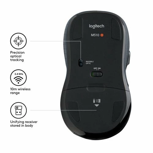 Vente flash ✔️ Logitech Wireless Mouse M510 - BLACK - EMEA 🔥 7 Vente flash ✔️ Logitech Wireless Mouse M510 - BLACK - EMEA 🔥 – Image 5
